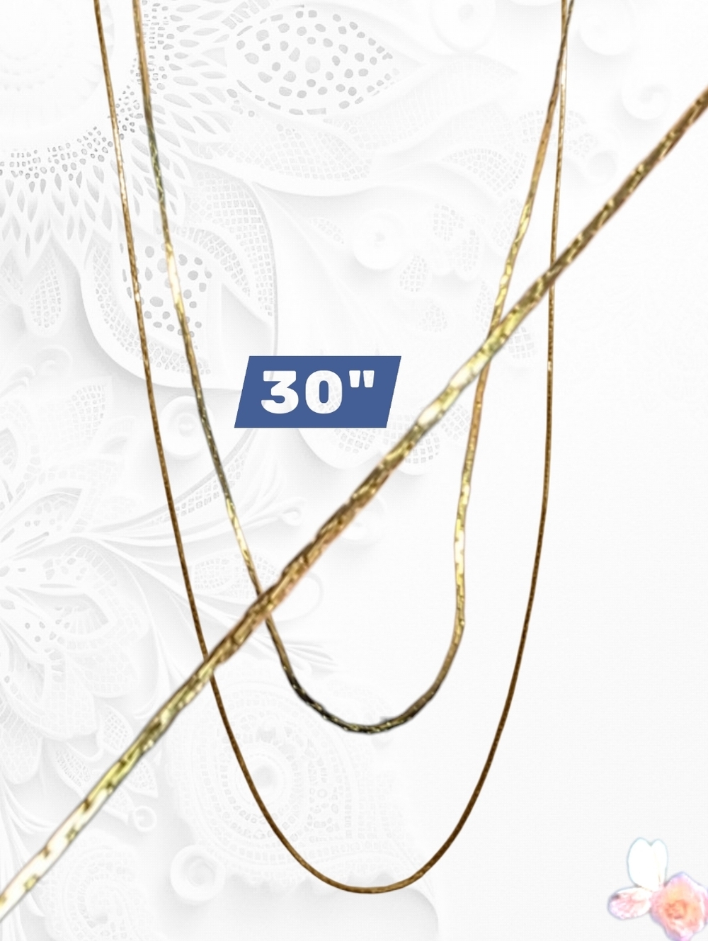 Signed Trifari 30" Dainty Chain Necklace Gold Tone Vintage 905